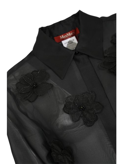 Camicia MSEAGI in organza di seta Nero MAX MARA STUDIO | 2616261013600008